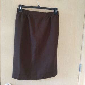 NWT Alfred Dunner Brown Pencil Skirt (10P)